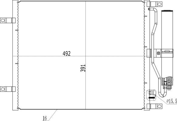 Condenseur, climatisation HART 614 551