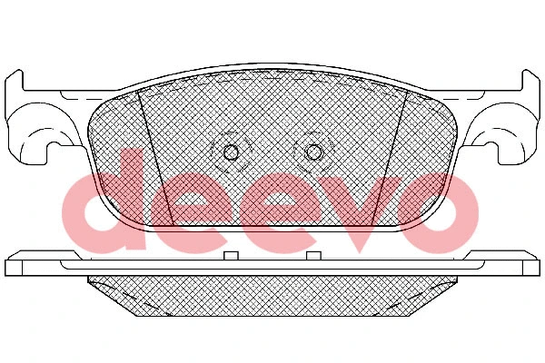 Kit de plaquettes de frein, frein à disque DEEVO BP86140