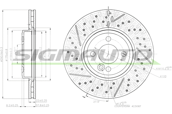 Disque de frein SIGMAUTO DBC126V