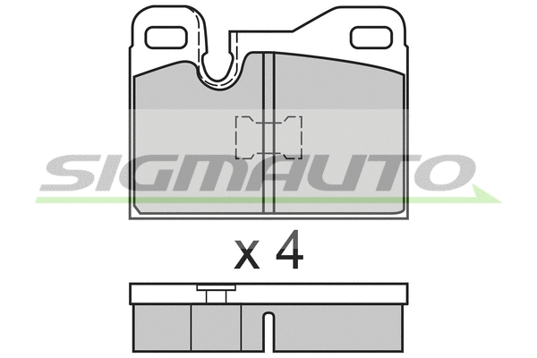 Kit de plaquettes de frein, frein à disque SIGMAUTO SPA555