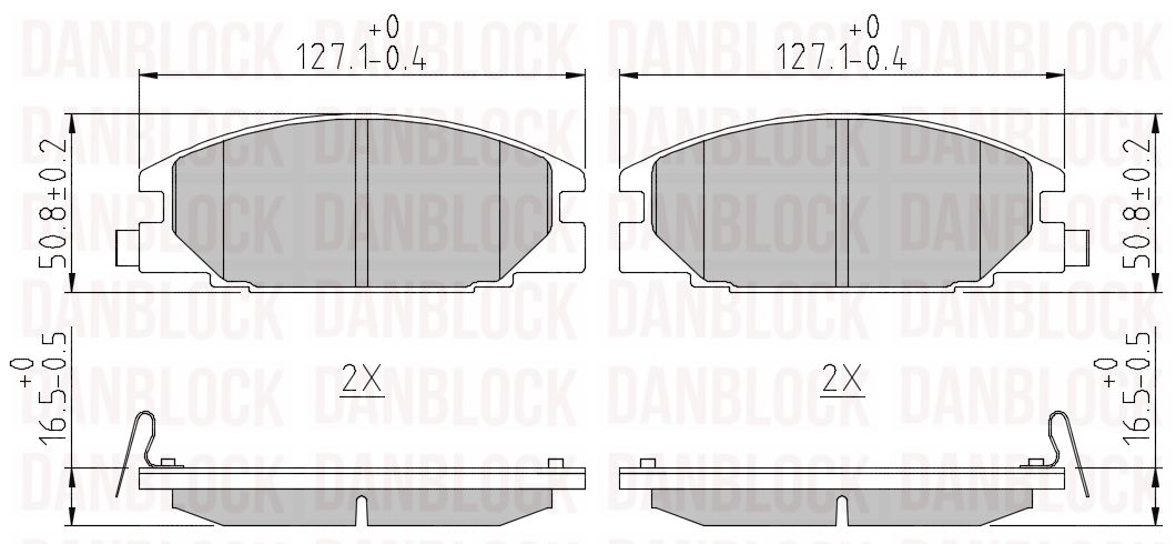 Kit de plaquettes de frein, frein à disque DANBLOCK DB 510153