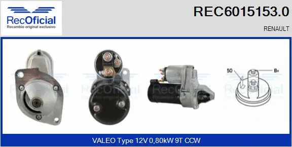 Démarreur RECOFICIAL REC6015153.0