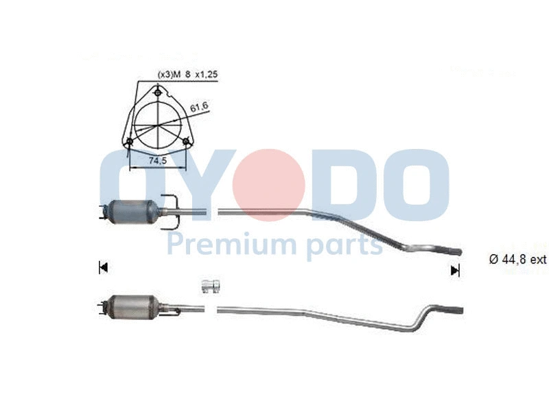 Filtre à particules / à suie, échappement Oyodo 20N0043-OYO