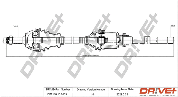 Arbre de transmission Dr!ve+ DP2110.10.0565
