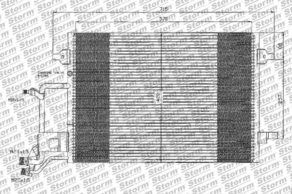 Condenseur, climatisation STORM QUALITY PARTS 10207