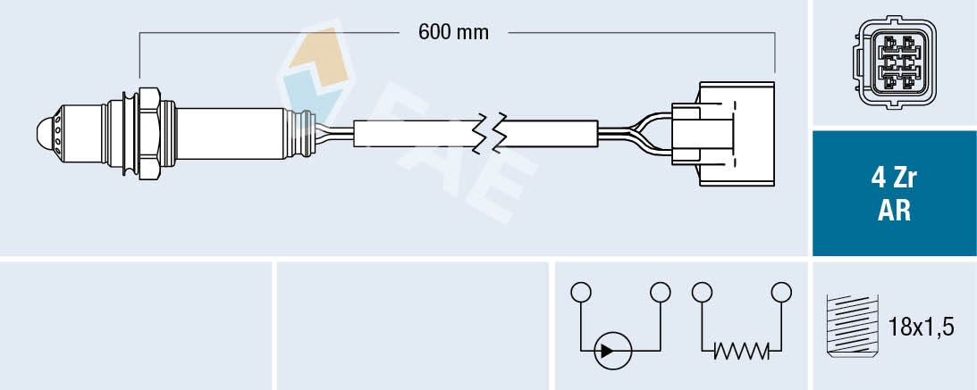 Sonde lambda FAE 75604