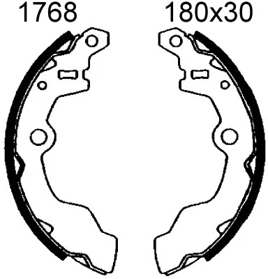 Jeu de mâchoires de frein BSF 01768