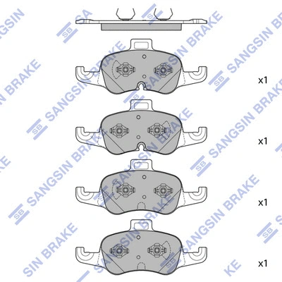 Kit de plaquettes de frein, frein à disque Hi-Q SP4519
