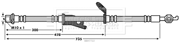 Flexible de frein BORG & BECK BBH7722