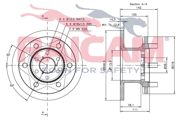 Disque de frein RAICAM RD00184