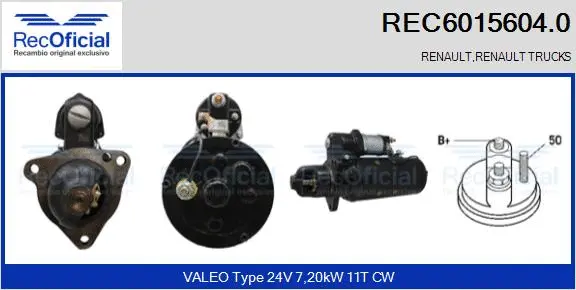 Démarreur RECOFICIAL REC6015604.0