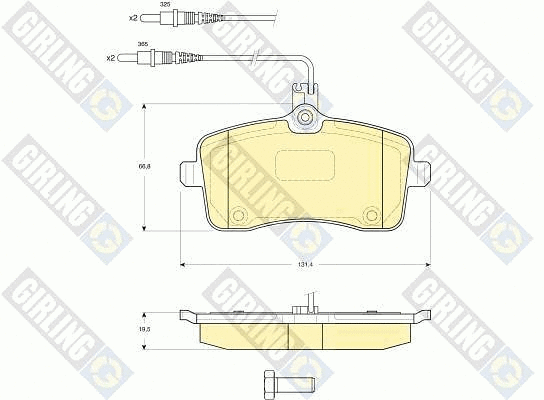 Kit de plaquettes de frein, frein à disque GIRLING 6115941