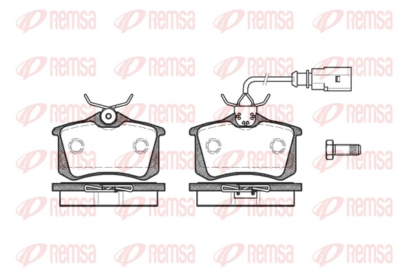 Kit de plaquettes de frein, frein à disque REMSA 0263.51