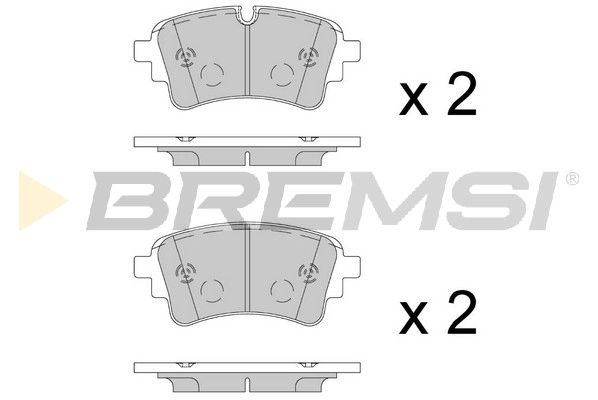 Kit de plaquettes de frein, frein à disque BREMSI BP3909