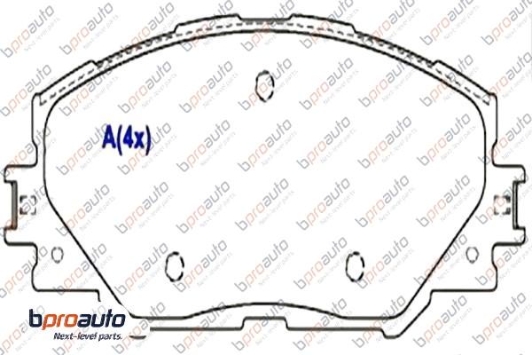 Kit de plaquettes de frein, frein à disque BPROAUTO 1BP31054AA