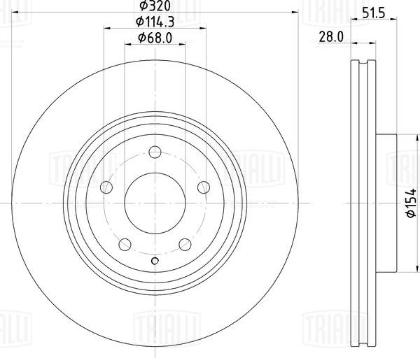 Disque de frein TRIALLI DF 084419
