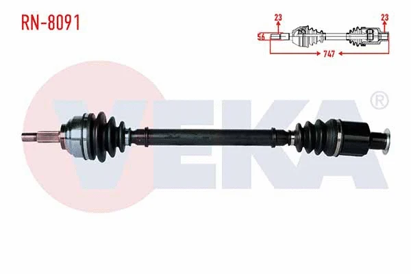Arbre de transmission VEKA RN-8091