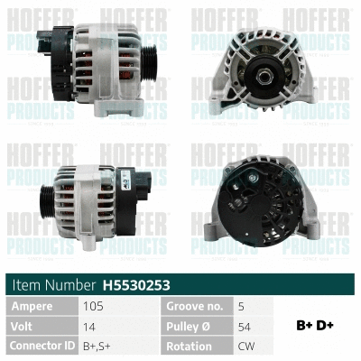 Alternateur HOFFER H5530253