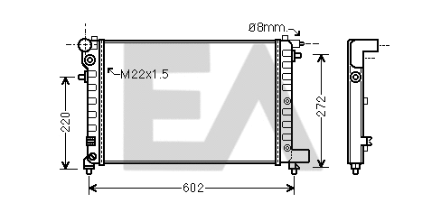 Radiateur, refroidissement du moteur EACLIMA 31R10076
