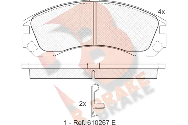 Kit de plaquettes de frein, frein à disque R BRAKE RB1358