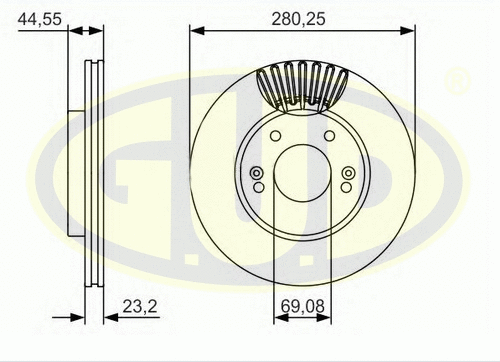 Disque de frein G.U.D. GDB123118