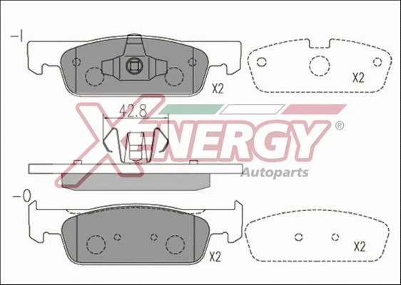Kit de plaquettes de frein, frein à disque AP XENERGY X41169