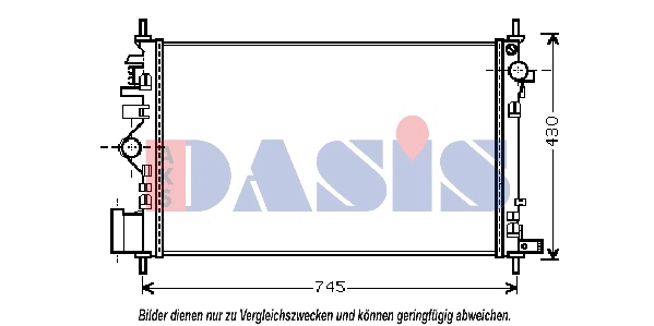 Radiateur, refroidissement du moteur AKS DASIS 150096N