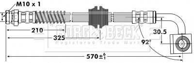 Flexible de frein BORG & BECK BBH7070
