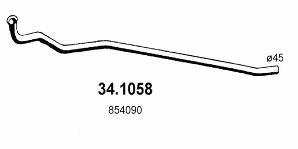 Tuyau d'échappement ASSO 34.1058