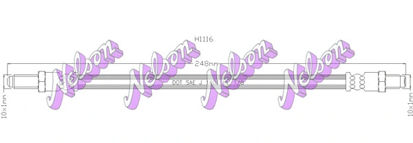 Flexible de frein KAWE H1116
