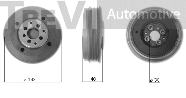 Poulie, vilebrequin TREVI AUTOMOTIVE PC1089
