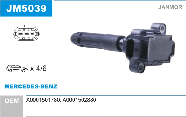 Bobine d'allumage JANMOR JM5039