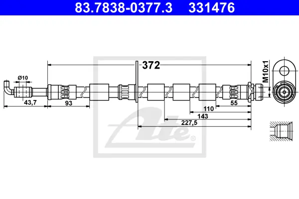 Flexible de frein ATE-APAC 83.7838-0377.3