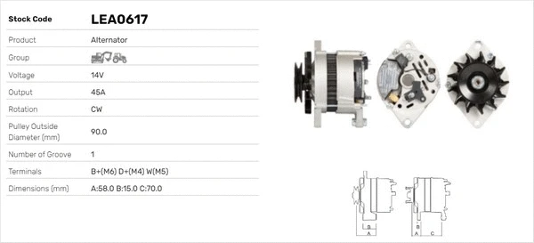 Alternateur LUSA LEA0617