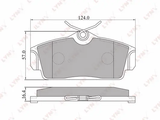 Kit de plaquettes de frein, frein à disque LYNXAUTO BD-5713