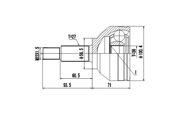 Jeu de joints, arbre de transmission DYNAMATRIX DCV860005