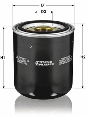 Cartouche de dessicateur, système d'air comprimé TECNECO FILTERS OL5693AIRDRY