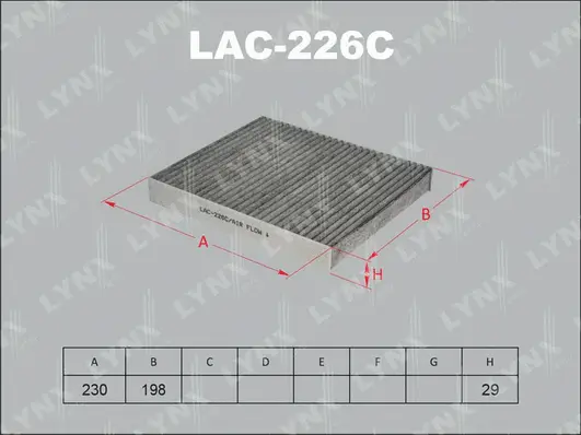 Filtre, air de l'habitacle LYNXAUTO LAC-226C
