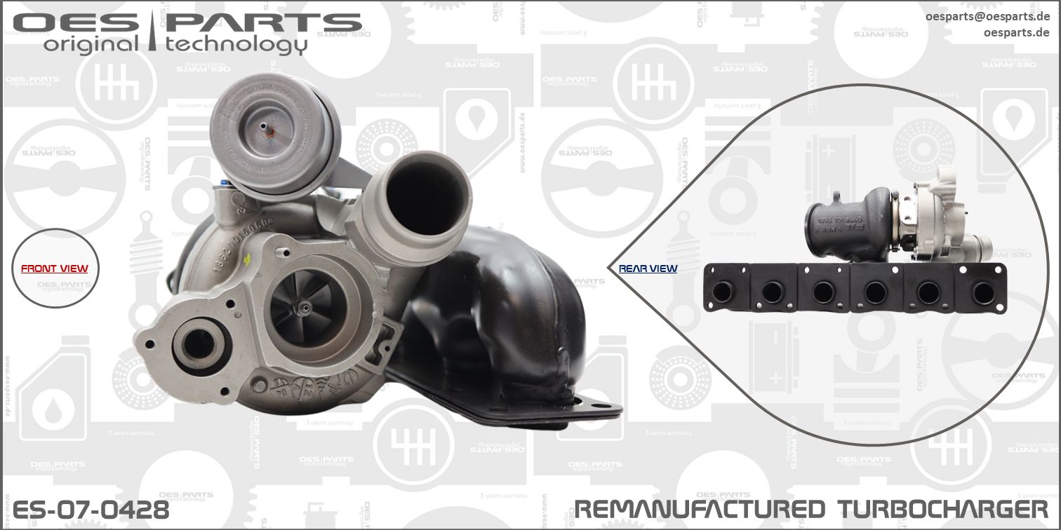 Turbocompresseur, suralimentation OES PARTS ES-07-0428