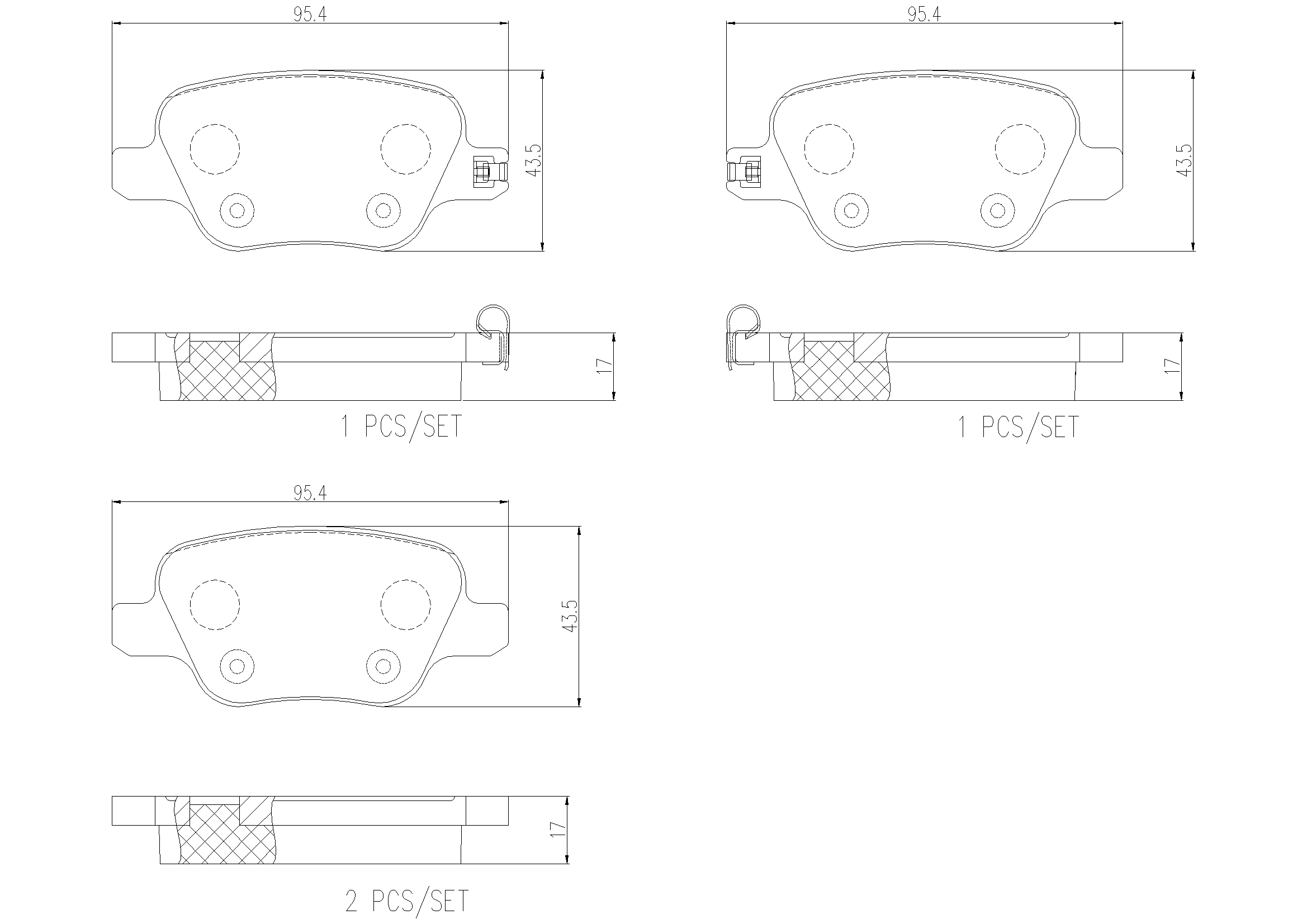 Kit de plaquettes de frein, frein à disque BREMBO P 31 001