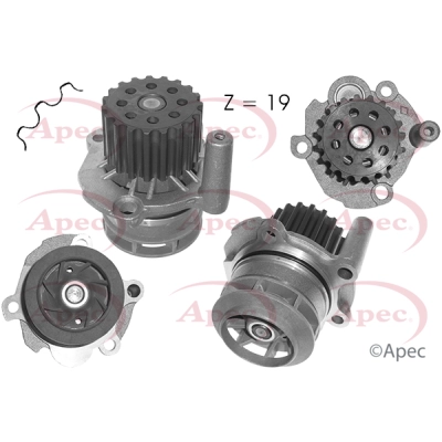 Pompe à eau, refroidissement du moteur APEC AWP1062