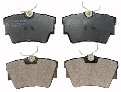 Kit de plaquettes de frein, frein à disque DENCKERMANN B110870