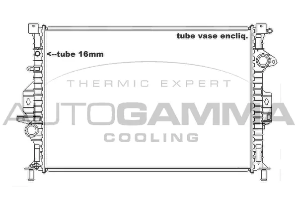 Radiateur, refroidissement du moteur AUTOGAMMA 105161