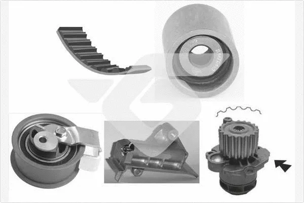 Pompe à eau + kit de courroie crantée HUTCHINSON KH 263WP71