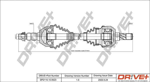 Arbre de transmission Dr!ve+ DP2110.10.0523