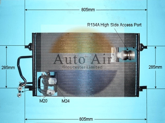Condenseur, climatisation AUTO AIR GLOUCESTER 16-9742