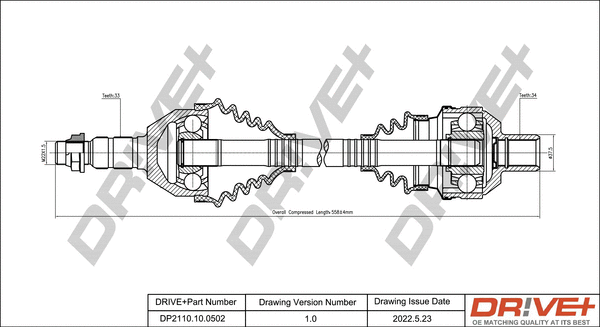 Arbre de transmission Dr!ve+ DP2110.10.0502