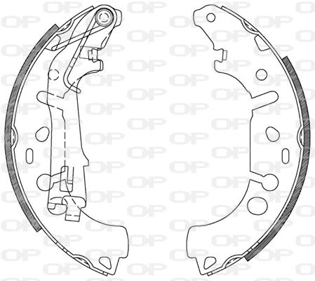 Jeu de mâchoires de frein OPEN PARTS BSA2107.00