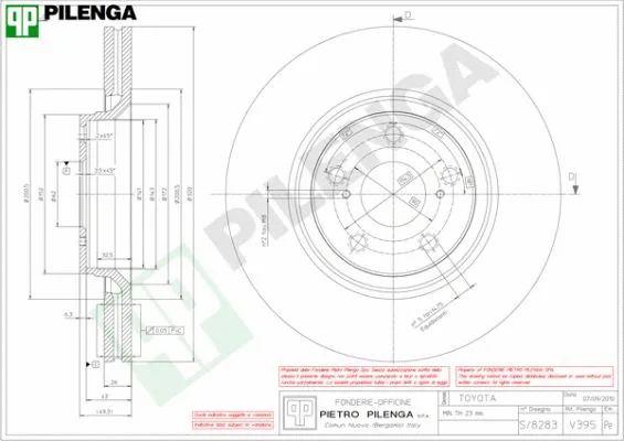 Disque de frein PILENGA V395