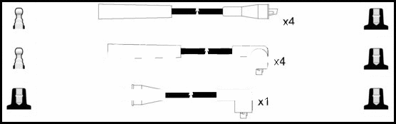Kit de câbles d'allumage LEMARK HOES648